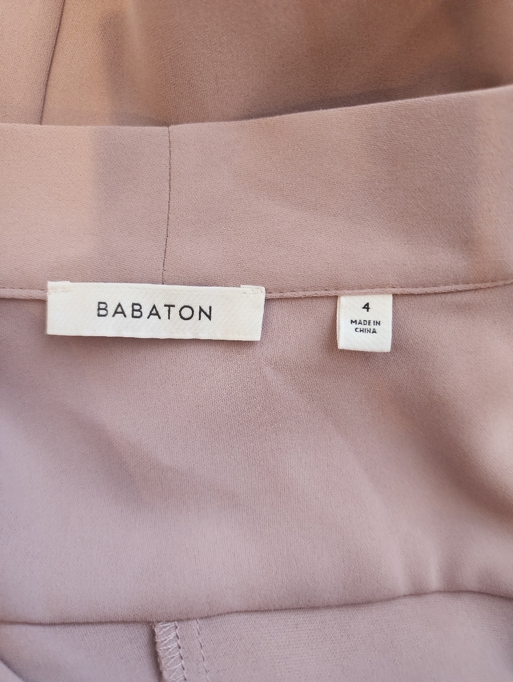 Babaton Blush Pink Sleeveless Mini Dress Faux Wrap Side Zipper Work Attire Sz 4 - Picture 4 of 16